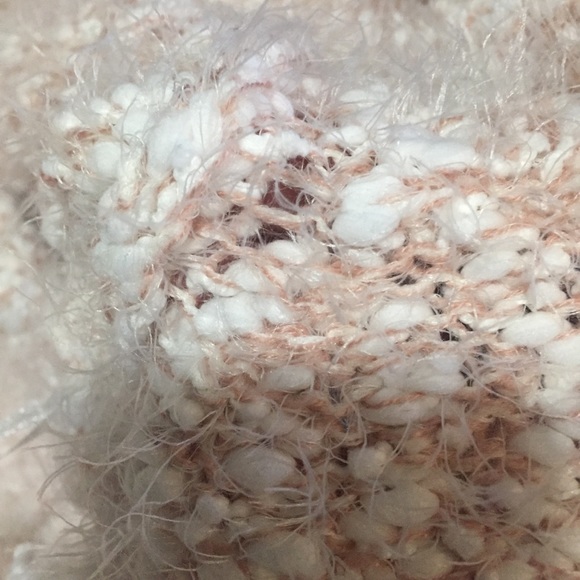 Cleo eyelash fluffy knit cardigan light pink EUC Sz S - Picture 13 of 13